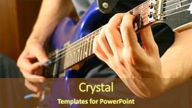  Presentation with business plan blue - Cool new presentation theme with musical theater - man play solo on blue backdrop and a  colored foreground