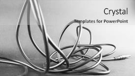  Presentation with abstract music - Amazing PPT layouts having musical twist - abstract flexible audio cable music backdrop and a light gray colored foreground