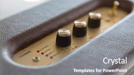  Presentation with controls - Slide set having musical twist - sound volume controls background and a gray colored foreground