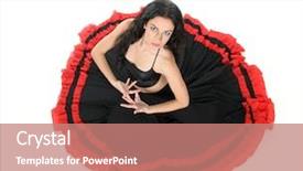  Presentation with dancing - Theme enhanced with arabian couple posing against a decorated wall background and a light gray colored foreground