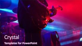  Presentation with rock music - Audience pleasing slide deck consisting of musician on a rock concert backdrop and a  colored foreground