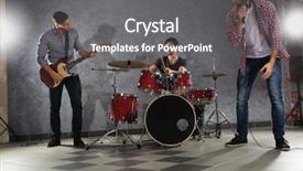  Presentation with musical instruments latin america - Presentation enhanced with rhythm bluse - musicians playing musical instruments background and a gray colored foreground