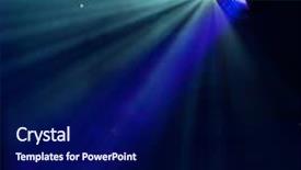  Presentation with stage lights - PPT theme consisting of music green background - stage lights background and a navy blue colored foreground