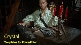  Presentation with wide - PPT theme enhanced with musketeer-nobleman-in-a-white background and a wine colored foreground