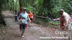  Presentation with zombie forest - PPT theme having muskogee-ok-sept-13-athletes background and a gray colored foreground