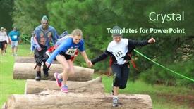  Presentation with obstacles - Colorful slides enhanced with muskogee-ok-sept-13-athletes backdrop and a tawny brown colored foreground