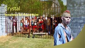  Presentation with zombie - Presentation design with coffee and a note book background and a gold colored foreground