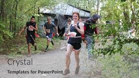  Presentation with zombie forest - Audience pleasing PPT theme consisting of muskogee-ok-sept-14-runners backdrop and a light gray colored foreground