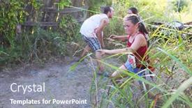  Presentation with runners - Audience pleasing PPT theme consisting of muskogee-ok-sept-14-zombies backdrop and a gray colored foreground