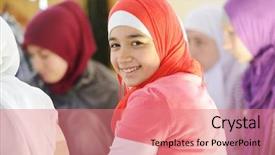  Presentation with arabic kids - Audience pleasing PPT layouts consisting of background fresh fruit drink jam backdrop and a coral colored foreground