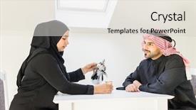  Presentation with marriage - Cool new presentation with muslim arabic couple at home backdrop and a sky blue colored foreground