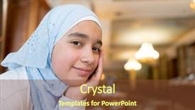  Presentation with arabic - Cool new PPT theme with muslim arabic girl in real backdrop and a  colored foreground