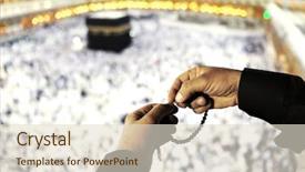  Presentation with kaaba mecca - Colorful PPT layouts enhanced with muslim arabic man praying backdrop and a lemonade colored foreground