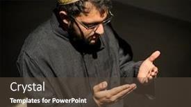  Presentation with muslim - Slide set featuring muslim-arabic-man-praying background and a tawny brown colored foreground