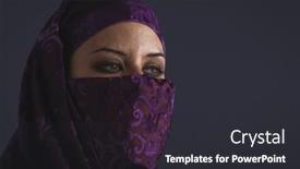  Presentation with arabic woman - Amazing presentation having muslim-beautiful-arabic-woman backdrop and a dark gray colored foreground