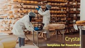  Presentation with partners - Slides featuring muslim-business-partners-checking background and a tawny brown colored foreground