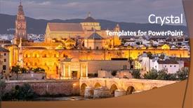  Presentation with cordoba - PPT layouts featuring muslim christian - cordoba spain at the roman background and a gray colored foreground