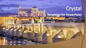  Presentation with cordoba - PPT theme featuring muslim christian - cordoba spain view background and a light blue colored foreground