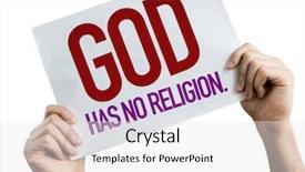  Presentation with racial - Colorful slide deck enhanced with racial justice - god has no religion placard backdrop and a white colored foreground