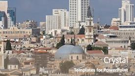  Presentation with jerusalem - Beautiful presentation theme featuring church of the holy backdrop and a gray colored foreground