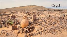  Presentation with sahara - Slides consisting of muslim cemetery in sahara desert background and a  colored foreground