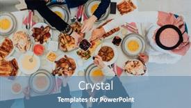  Presentation with feasting - Theme having muslim-family-having-iftar-dinner background and a teal colored foreground