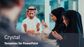  Presentation with family islamic - PPT layouts consisting of muslim-family-praying-together background and a ocean colored foreground