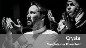  Presentation with mom praying hands - Cool new theme with muslim father and mother praying backdrop and a  colored foreground