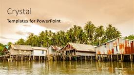  Presentation with sea fishing - Cool new presentation with muslim-fishing-village-on-ko backdrop and a lemonade colored foreground