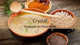  Presentation with keto recipe - Colorful slides enhanced with muslim food - harira traditional maghreb recipe backdrop and a  colored foreground