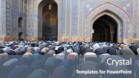  Presentation with muslim prayer - Presentation enhanced with muslim friday mass prayer background and a ocean colored foreground