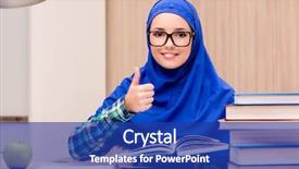  Presentation with islam anak muslim - PPT theme with muslim girl preparing for entry background and a  colored foreground