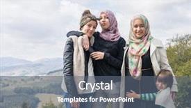  Presentation with muslim kidsanimasi - Slide deck consisting of muslim girls in nature together background and a ocean colored foreground