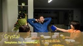  Presentation with family tree - Audience pleasing slides consisting of muslim-interreligious-family-with-christmas backdrop and a tawny brown colored foreground