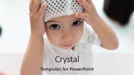  Presentation with muslim - Cool new slide set with muslim kid paying with white backdrop and a coral colored foreground