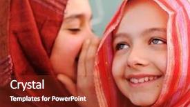  Presentation with education cute - Presentation design featuring muslim kids - cute lovely arabic school children background and a tawny brown colored foreground