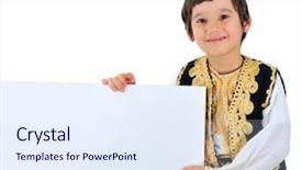  Presentation with muslim - PPT layouts having marine sea shell painting collage with abstract color background background and a tawny brown colored foreground