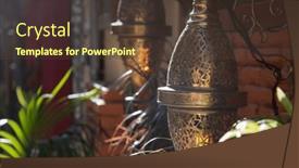  Presentation with lantern - Slides consisting of muslim-lantern-hanging background and a tawny brown colored foreground