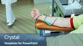  Presentation with blood - Presentation theme having muslim man donating his blood background and a  colored foreground