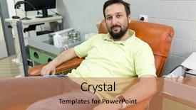  Presentation with blood - Presentation theme with muslim man donating his blood background and a  colored foreground