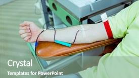  Presentation with muslim - Presentation with muslim man donating his blood background and a  colored foreground