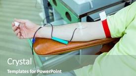  Presentation with blood - Audience pleasing presentation theme consisting of muslim man donating his blood backdrop and a  colored foreground