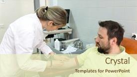  Presentation with blood and leukemia - Colorful presentation enhanced with muslim man donating his blood backdrop and a  colored foreground