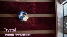  Presentation with islamic book - Audience pleasing slide deck consisting of muslim-man-praying-allah-alone backdrop and a wine colored foreground