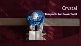  Presentation with alone - Amazing presentation design having muslim-man-praying-allah-alone backdrop and a wine colored foreground