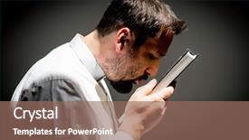  Presentation with god - Theme having muslim man praying for god background and a  colored foreground