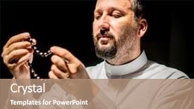  Presentation with ramadan - Beautiful PPT theme featuring muslim man praying for god backdrop and a  colored foreground