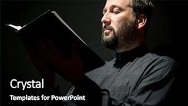  Presentation with god - Slide deck consisting of muslim man praying for god background and a black colored foreground