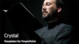  Presentation with ramadan - Amazing slides having muslim man praying for god backdrop and a  colored foreground