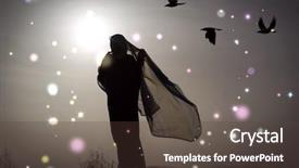  Presentation with islam ramadan - Cool new PPT theme with islam free - muslim man praying for god backdrop and a tawny brown colored foreground